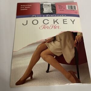 Jockey For Her Vintage 1994 Hosiery Sandalfoot Lycra Spandex Small Off Black
